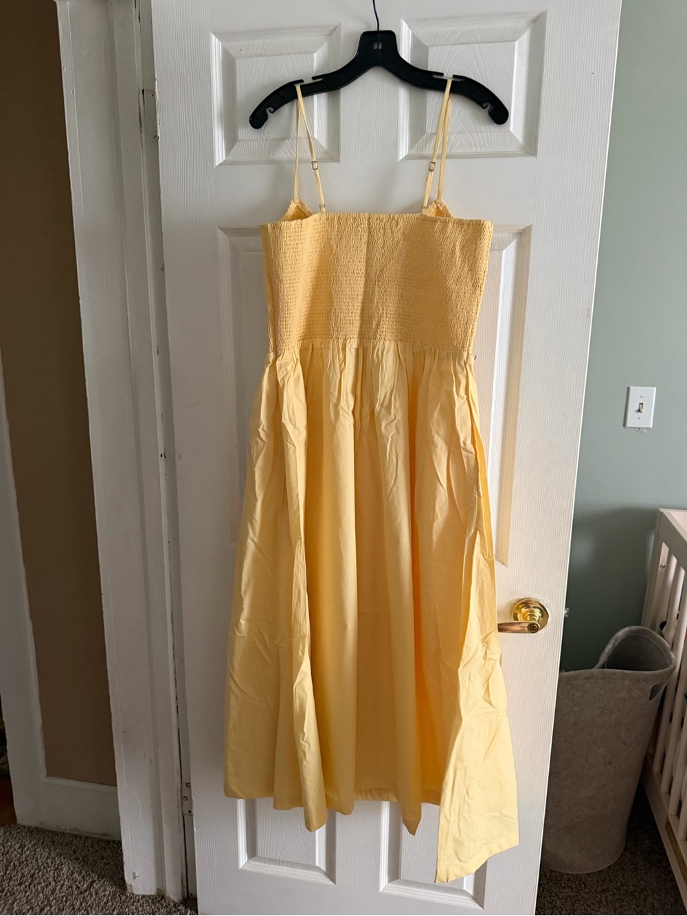 Abercrombie Sydney Smocked Dipped-Waist Midi Dress - Picture 13 of 13